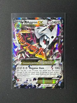 Pokemon M Aggron EX 94/160 XY Primal Clash Mega Ultra Rare Holo - Image 1