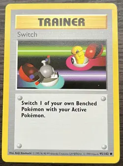 Shadowless Switch 095/102 Pokemon TCG WOTC Base Set MINT NM - Image 1