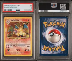 1999 POKEMON BASE SET UNLIMITED #4 CHARIZARD-HOLO PSA 1.5 - Image 3