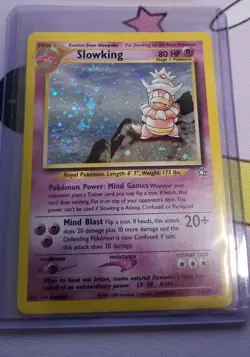 Slowking Holo SWIRL Unlimited NM 14/111 Neo Genesis Pokemon - Image 1