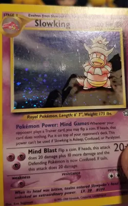 Slowking Holo SWIRL Unlimited NM 14/111 Neo Genesis Pokemon - Image 2