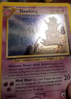 Slowking Holo SWIRL Unlimited NM 14/111 Neo Genesis Pokemon - Image 4