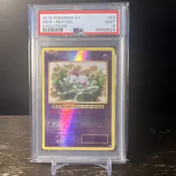 2016 POKEMON XY EVOLUTIONS #53 MEW-REVERSE FOIL PSA 9 - Image 1