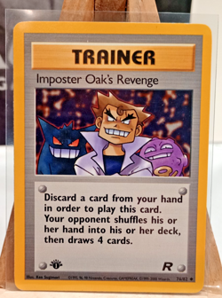 1999 Pokemon Trainer Imposter Oak's Revenge Team Rocket 1st Edition 76/82 - Image 1