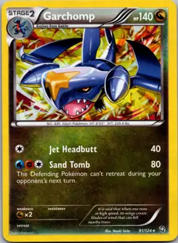 Pokemon TCG Garchomp 91/124 Cracked Ice Holo Rare Dragons Exalted LP+ - Image 1