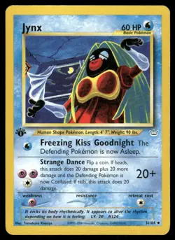 Pokemon Tcg Jynx [1st Edition] #31 Pokemon Neo Revelation LP - Image 1