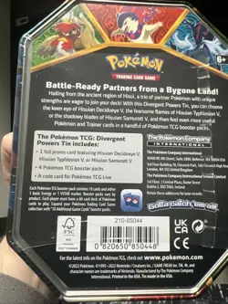 Pokemon TCG Divergent Powers Hisuian Typhlosion V Tin Box New Sealed - Image 2
