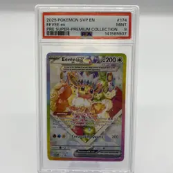 2025 POKEMON PRISMATIC EVOLUTIONS SUPER-PREMIUM COLLECTION EEVEE EX PSA 9 - Image 1