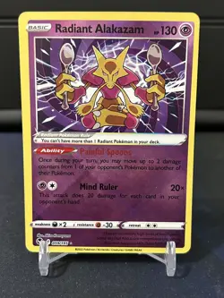 Radiant Alakazam | 059/195 | Radiant Rare | Pokemon TCG Silver Tempest - Image 1