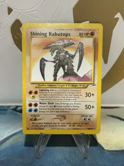 Shining Kabutops 108/105 Pokemon Neo Destiny Unlimited Holo Rare WOTC HP - Image 1