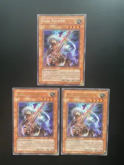 Yugioh Susa Soldier LOD-066 Rare 1st Edition LP/MP X3 - Image 1