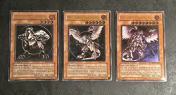 Yugioh Horus the Black Flame Dragon LV4 LV6 LV8 SOD Ultimate Rare 1st Ed Set - Image 1