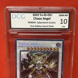 2023 Yu-Gi-Oh! Chaos Angel CYAC-EN044 1st Ed Secret Rare DCG 10 GEM MT - Image 3