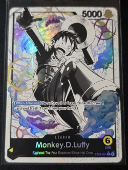 One Piece Monkey D. Luffy ST29-001 Parallel Leader Egghead Starter Deck NM - Image 1