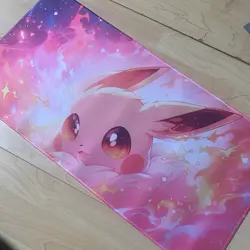 Eevee Rubber Playmat Play Mat For Tcg Trading Card Game Pokemon Mouse Pad - Image 1