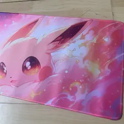 Eevee Rubber Playmat Play Mat For Tcg Trading Card Game Pokemon Mouse Pad - Image 3