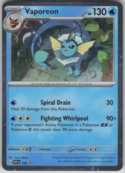 Vaporeon - (Cosmos Holo) Promo SV: Scarlet & Violet Promo Cards 168 NM - Image 1