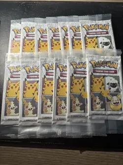 Pokemon 25th Anniversary General Mills 3 Card Booster Packs Lot of 13 new sealed - Image 1
