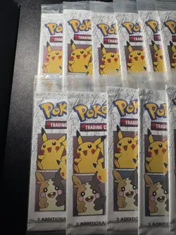 Pokemon 25th Anniversary General Mills 3 Card Booster Packs Lot of 13 new sealed - Image 2