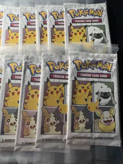 Pokemon 25th Anniversary General Mills 3 Card Booster Packs Lot of 13 new sealed - Image 3