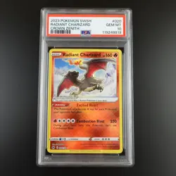 PSA 10 Radiant Charizard 020/159 Pokemon Crown Zenith Holo Graded Card - Image 1
