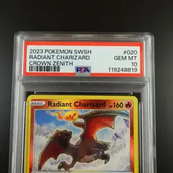 PSA 10 Radiant Charizard 020/159 Pokemon Crown Zenith Holo Graded Card - Image 2