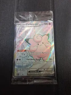 Pokemon Lillie’s Clefairy EX 195 Black Star Promo Card Sealed Fast Ship - Image 1