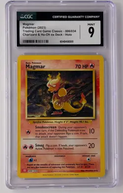 Magmar 006/034 Holo Classic Collection CLC Promo 2023 Pokemon Card Cgc 9 Mint - Image 1