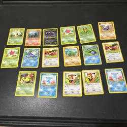 Neo Discovery Pokemon Card Lot LP/MP Common and Uncommon 17cards total - Image 1