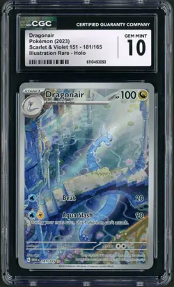2023 Pokemon Scarlet & Violet 151 Dragonair #181 CGC Gem Mint 10 - Image 1