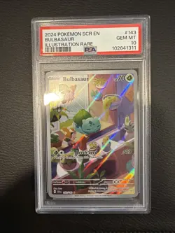 POKEMON SCR EN-STELLAR CROWN ILLUSTRATION RARE #143 BULBASAUR PSA 10 - Image 2
