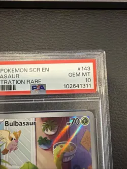 POKEMON SCR EN-STELLAR CROWN ILLUSTRATION RARE #143 BULBASAUR PSA 10 - Image 4