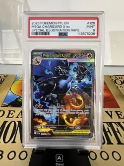 Mega Charizard X EX 2025 Pokemon PFL EN SIR 125/094 PSA 9 MINT - Image 1