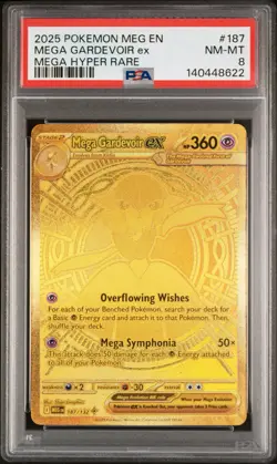 2025 POKEMON MEG EN-MEGA EVOLUTION MEGA HYPER RARE #187 MEGA GARDEVOIR EX PSA 8 - Image 1