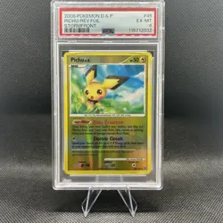 2008 Pokemon - Diamond & Pearl Stormfront - #45/100 Pichu Reverse Holo - PSA 6 - Image 1