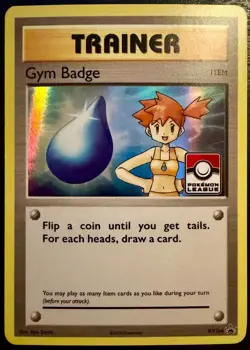 Misty Gym Badge XY204 League XY Black Star Promos Pokemon Lightly Played LP - Image 1