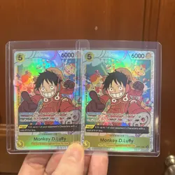 Monkey D. Luffy OP07-109 SR One Piece English Orginal With Error x2 - Image 1