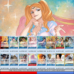 ONE PIECE ENG TCG: RED BLUE ACE CORE DECK 61 CARD NEAR MINT - Image 1