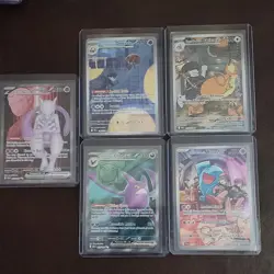 Pokemon TCG 5 Card Lot Team Rocket Mewtwo EX, Crobat EX & Others - Image 1