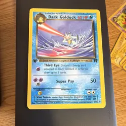 Pokemon Dark Golduck Rare 1st Edition Team Rocket Regular 60 HP 37/82 Card - Image 1