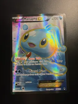 Pokemon TCG Manaphy EX XY Breakpoint Holo Full Art Ultra Rare Card 116/122 - Image 1