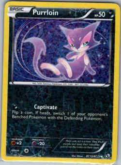 Purrloin RC13/RC25 Holo Legendary Treasures: Radiant - Pokemon Card - NM - Image 1