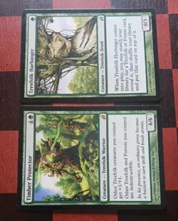 Mtg Timber Protector and Treefolk Harbinger LP Lorwyn Treefolk Magic Cards - Image 1