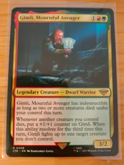 MTG Gimli, Mournful Avenger 0209 Lord of the Rings M/NM Free UK P&P - Image 1
