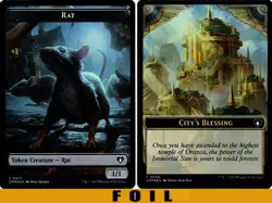 RAT \ CITY'S BLESSING TOKEN ** FOIL ** #17/49 - Commander Masters - NM MTG - Image 1