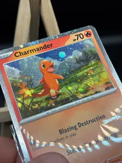 Charmander 004/165 Sv: Scarlet & Violet 151 Cosmos Holo Pokemon NM - Image 2
