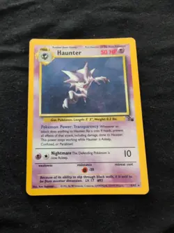 Pokemon TCG Haunter 6/62 Fossil Unlimited Holo Rare WOTC MP - Image 1