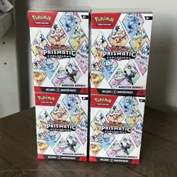 Pokemon TCG Prismatic Evolutions Booster Bundle Lot of 4 - NEW/FACTORY SEALED - Image 1