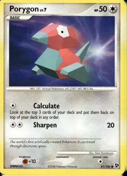 Porygon 81/106 Common DP Great Encounters Pokemon - Image 1