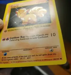 Vulpix 1st Edition Shadowless Base Set 68/102 Pokemon Wotc Free TRACKED SHIPPING - Image 5